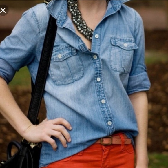 J. Crew Tops - J Crew classic chambray shirt